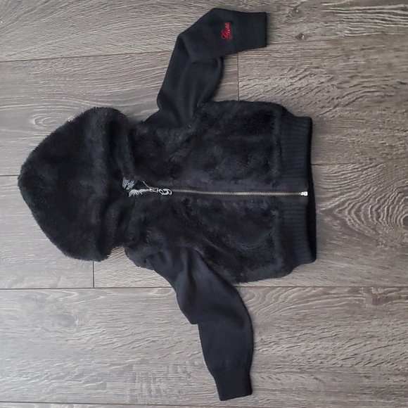 🖤 GUESS Kids Faux Fur Jacket -  24M - Picture 2 of 12